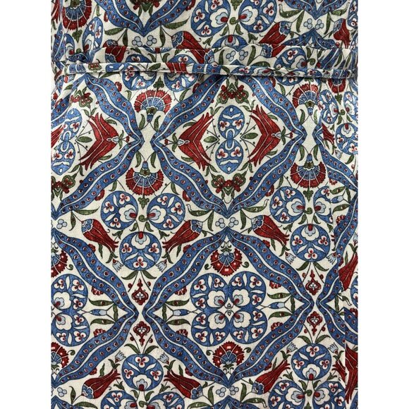 Zara Woman Wrap Dress Midi Floral & Geometric  Size M Lightweight - Picture 7 of 11